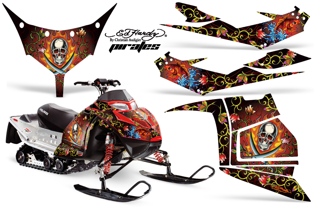 Polaris IQ Race Graphic Kit RED EH Pirates JPG